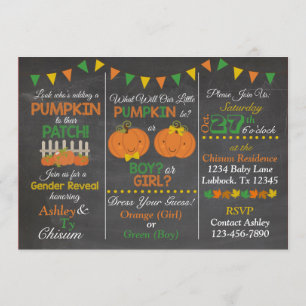 Fall Gender Reveal Invitation