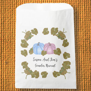 Fall Gender Reveal Little Pumpkin Theme  Favor Bag