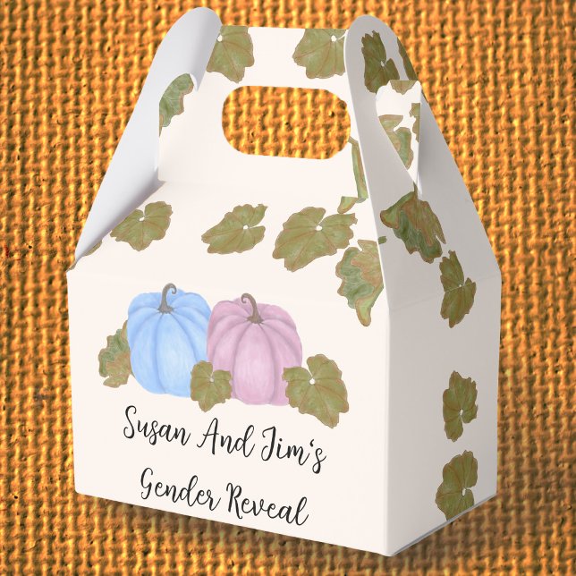 Fall Gender Reveal Little Pumpkin Theme  Favor Boxes (Creator Uploaded)
