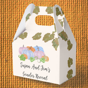 Fall Gender Reveal Little Pumpkin Theme  Favor Boxes
