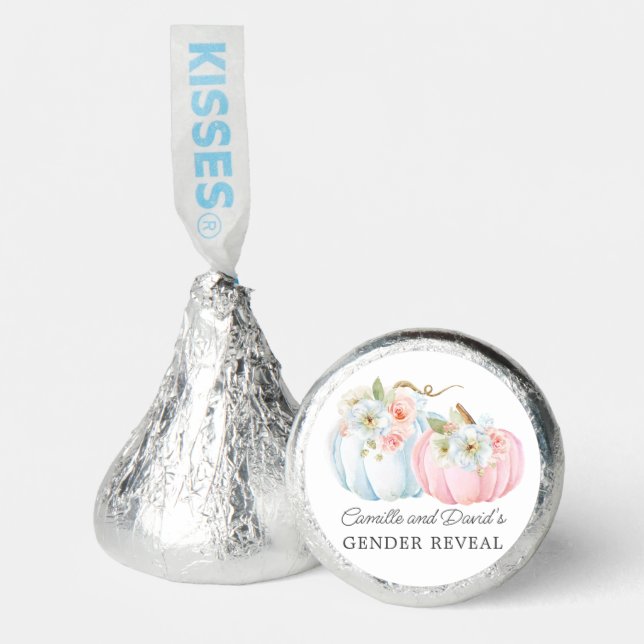 Fall Gender Reveal Pumpkin Chocolate Hershey®'s Kisses® (Front)