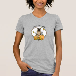 Fall German Shepherd Dog (black tan) Pumpkins Cute T-Shirt