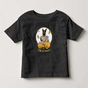 Fall German Shepherd Dog (black tan) Pumpkins Cute Toddler T-shirt
