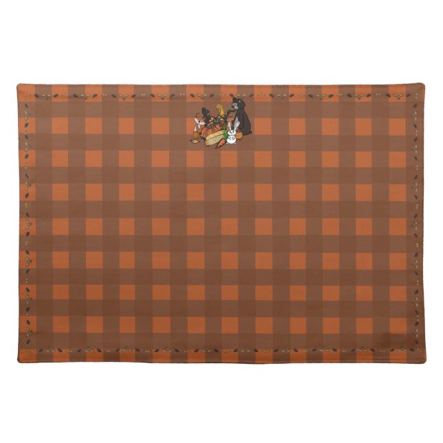 Fall gingham Cloth Placemat (Front)