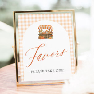 Fall Gingham Fresh Off The Market Favors Poster