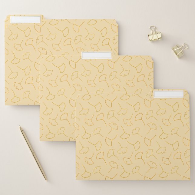 Fall Ginkgo Abstract Pattern File Folder (Set)