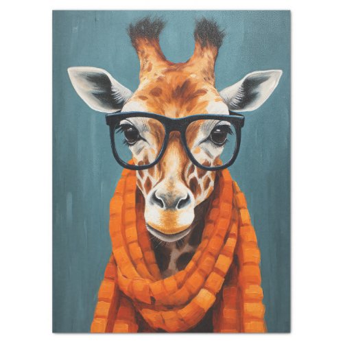 Fall Giraffe Fashionista Tissue Paper