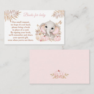Fall Girl Elephant Baby Shower Books For Baby Card