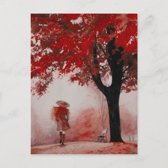 fall girl postcard (Front)