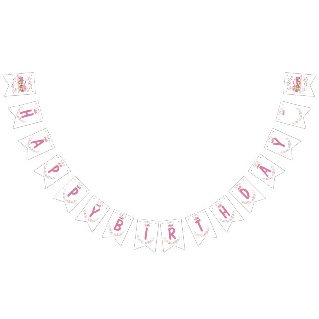 Fall Girl Tractor Birthday Invitation Bunting Flags (All)