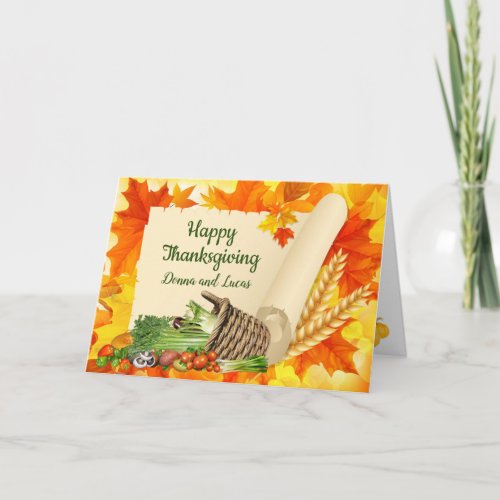 Fall Glory Christian Customizable Thanksgiving Holiday Card