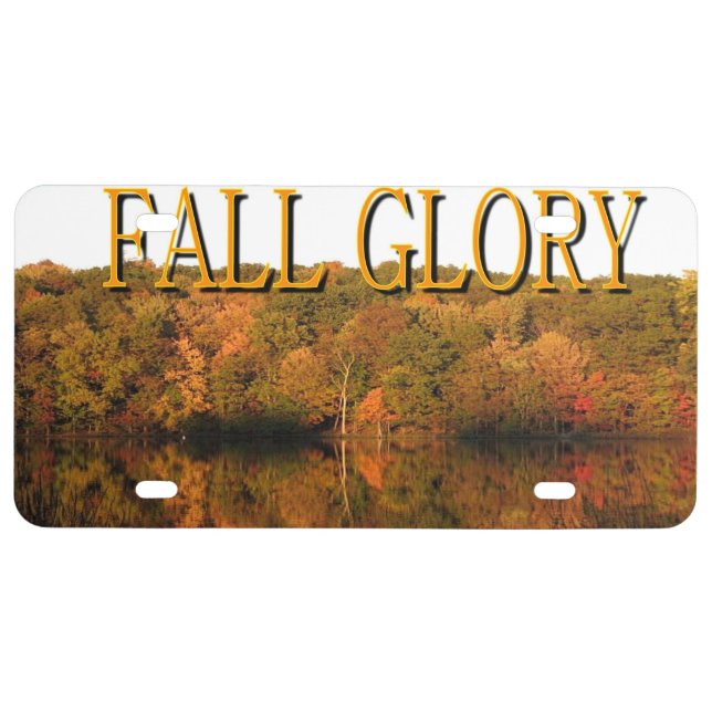 Fall Glory License Plate (Front)