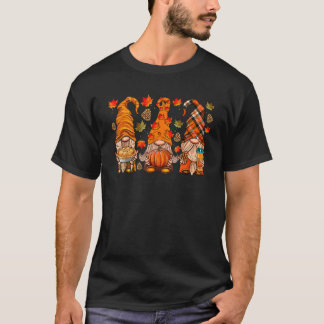 Fall Gnome  Autumn Leaves Thanksgiving Gnome Match T-Shirt