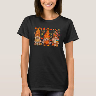 Fall Gnome  Autumn Leaves Thanksgiving Gnome Match T-Shirt