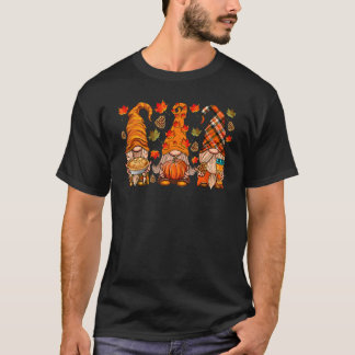 Fall Gnome  Autumn Leaves Thanksgiving Gnome T-Shirt