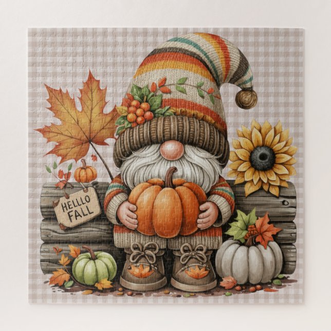 Fall Gnome Puzzle (Vertical)