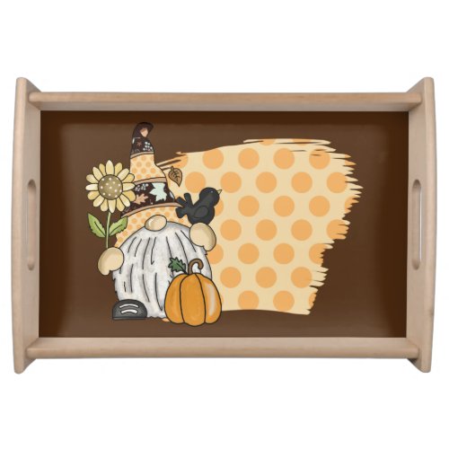 Fall Gnome Serving Tray