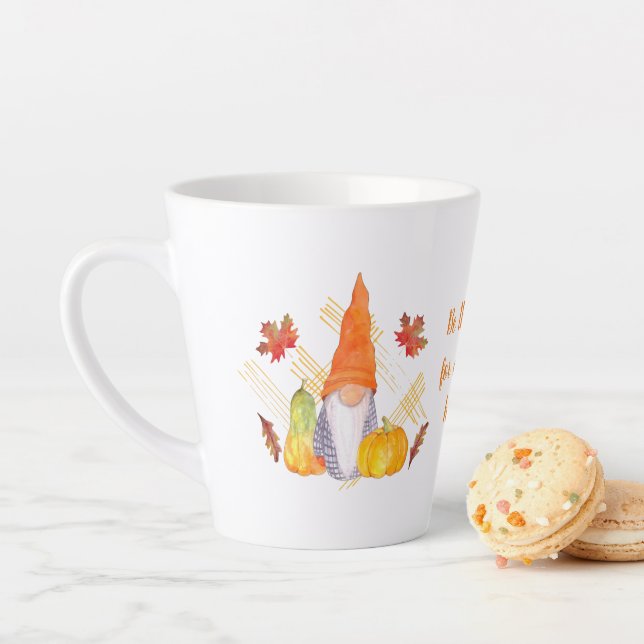 Fall Gnome Thanksgiving  Latte Mug (In Situ)