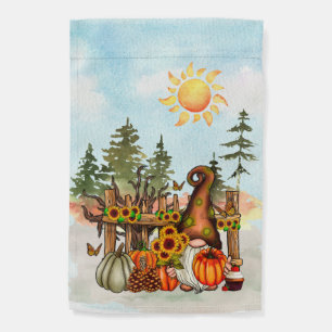 Fall Gnome Weatherproof Personalized Garden Flag