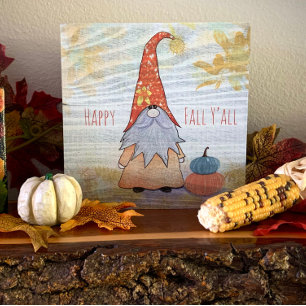  Fall Gnome Wood Box Sign