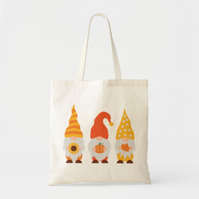 Fall gnomes. Cute cartoon autumn gnomes. Tote Bag (Front)