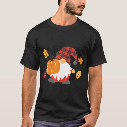 Fall Gnomes Pumpkin Spice Autumn Leaves T_Shirt