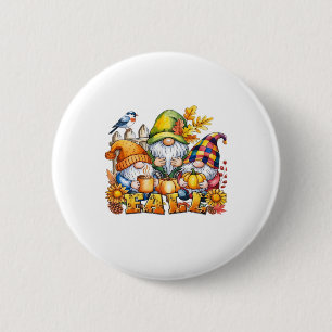 Fall Gnomes Sublimation Autumn Love Classic T-Shir Button