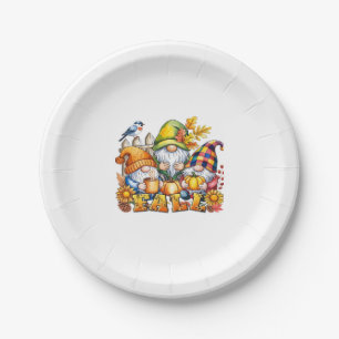 Fall Gnomes Sublimation Autumn Love Classic T-Shir Paper Plates