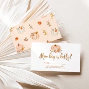 Fall gold foil pumpkin how big mommy's belly enclosure card