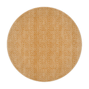 FALL GOLD WITH TINY WHITE CIRCLES CUTTING BOARD