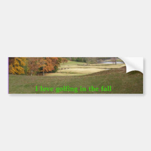 Fall  golfing photo bumper sticker