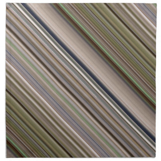 Fall Grasses Brown and Green Stripe Cloth Napkin