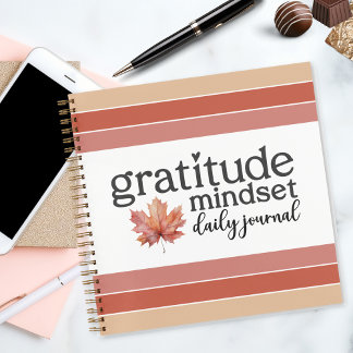 Fall "Gratitude Mindset Daily Journal" Notebook
