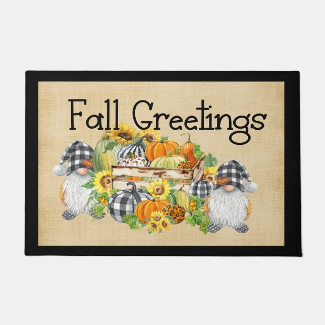 Fall Greetings 24" x 36" Door Mat (Front)