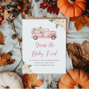 Fall Guess The Baby Food Shower Game Poster