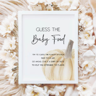 Fall Guess The Baby Food Shower Game Poster