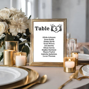 Fall Halloween Gothic Skull Heart Hand wedding  Table Number