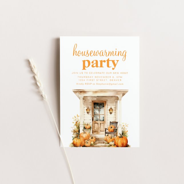 Fall Halloween Housewarming Party Invite (Creator Uploaded)