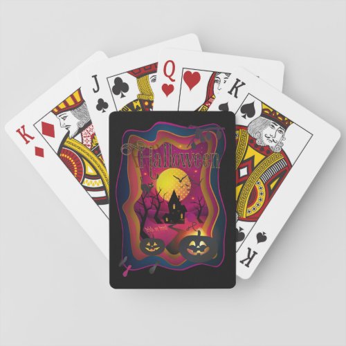 Fall Halloween Party  trick or treat funny Poker Cards