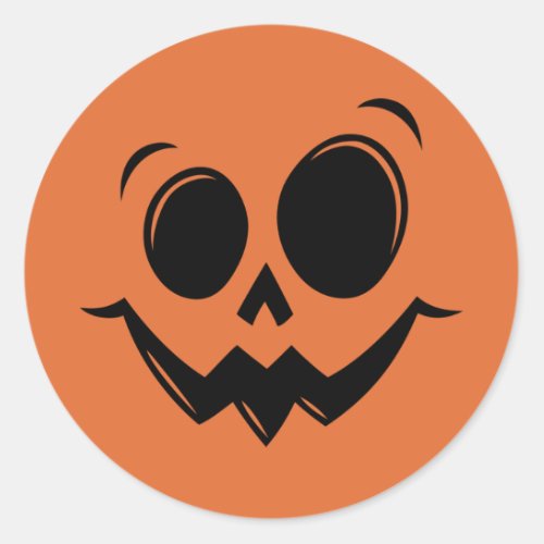  Fall Halloween Pumpkin  Classic Round Sticker