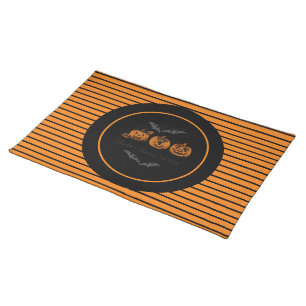 Fall/Halloween/pumpkin Cloth Placemat