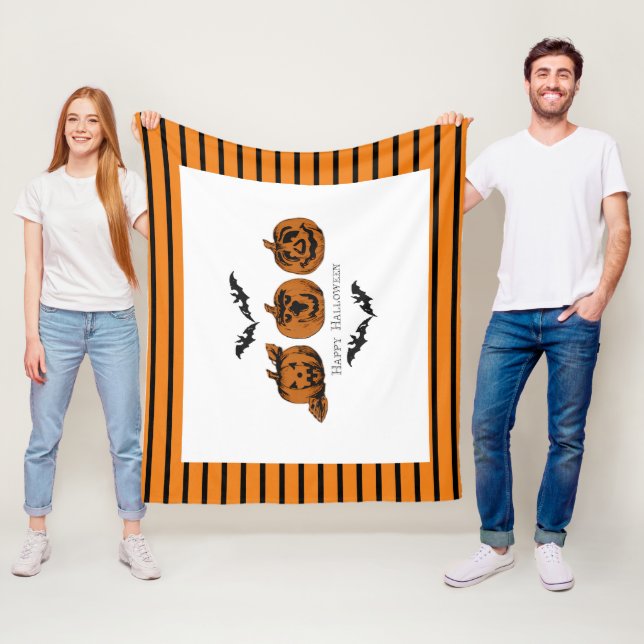 Fall/Halloween/pumpkin   Fleece Blanket (In Situ)