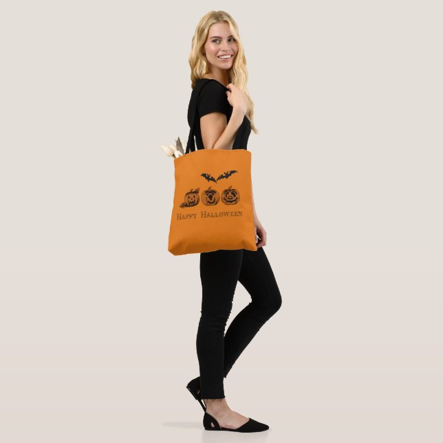 Fall/Halloween/pumpkin   Tote Bag (On Model)