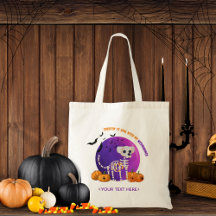 Fall Halloween Spooky Trick or Treat Tote Bag
