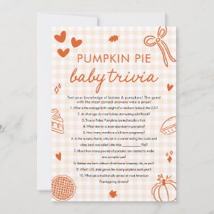 Fall Hand Drawn Baby Shower Baby Trivia Game Invitation