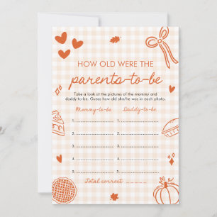 Fall Hand Drawn Baby Shower How Old Were They Invitation