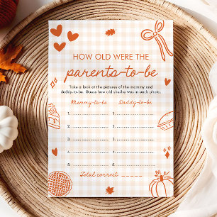 Fall Hand Drawn Baby Shower How Old Were They Invitation