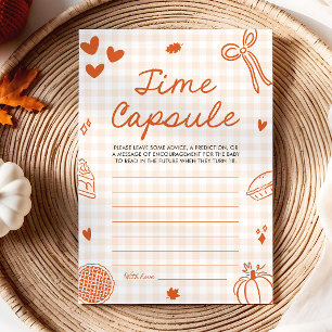 Fall Hand Drawn Baby Shower Time Capsule Game Invitation