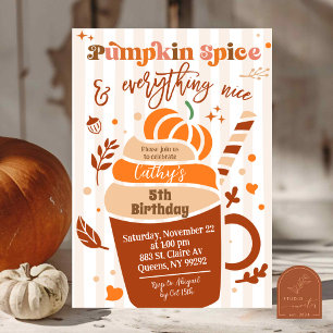 Fall Hand Drawn Pumpkin Spice and Everything Invitation