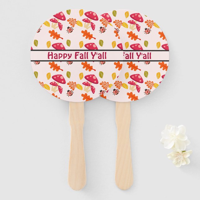 Fall  hand fan (Front and Back)